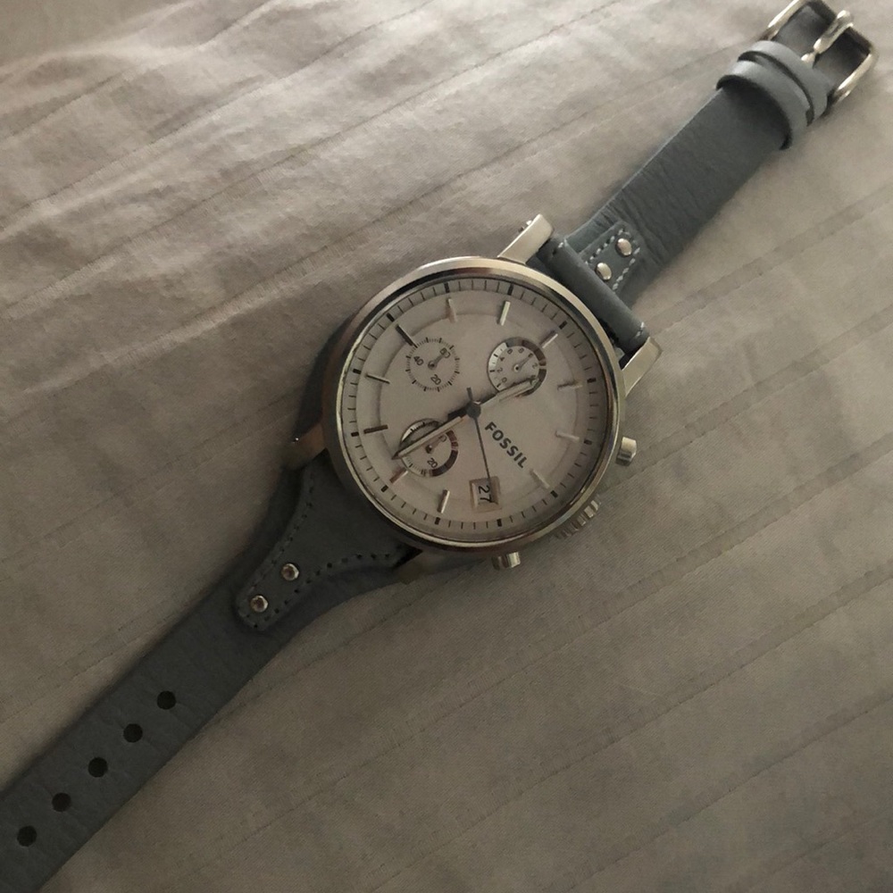 Leather Fossil Watch